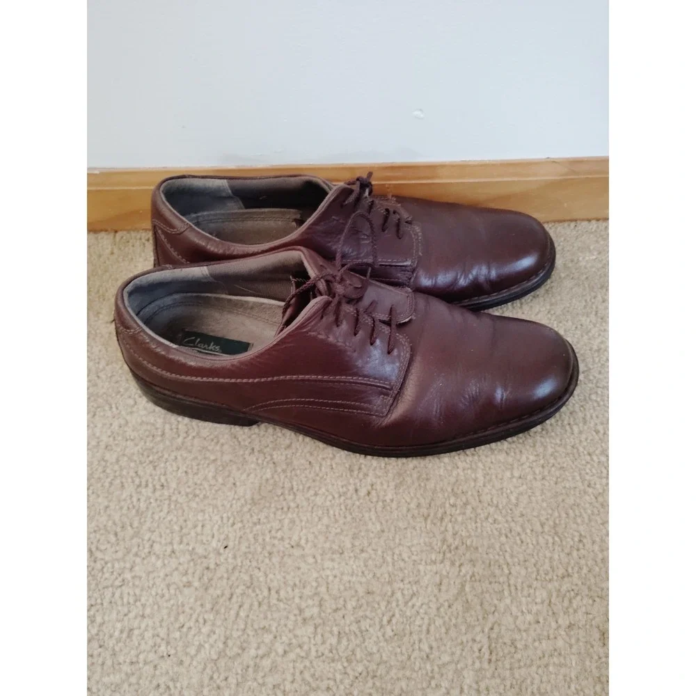 Clarks Un Aldric Lace Brown Leather‎ Oxford Shoes Men 13W Style 72516 Old Money
